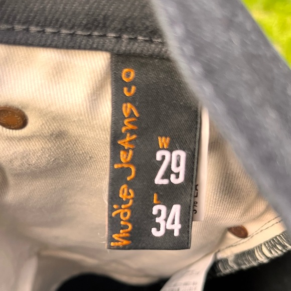 Nudie Jeans - 29W 34W - Black - Mens Button Fly Jeans - Picture 8 of 13